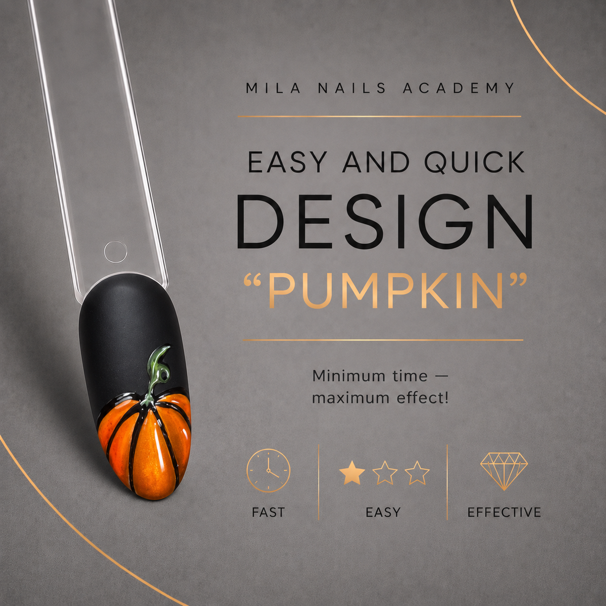 Nail Design “PUMPKIN” — Masterclass