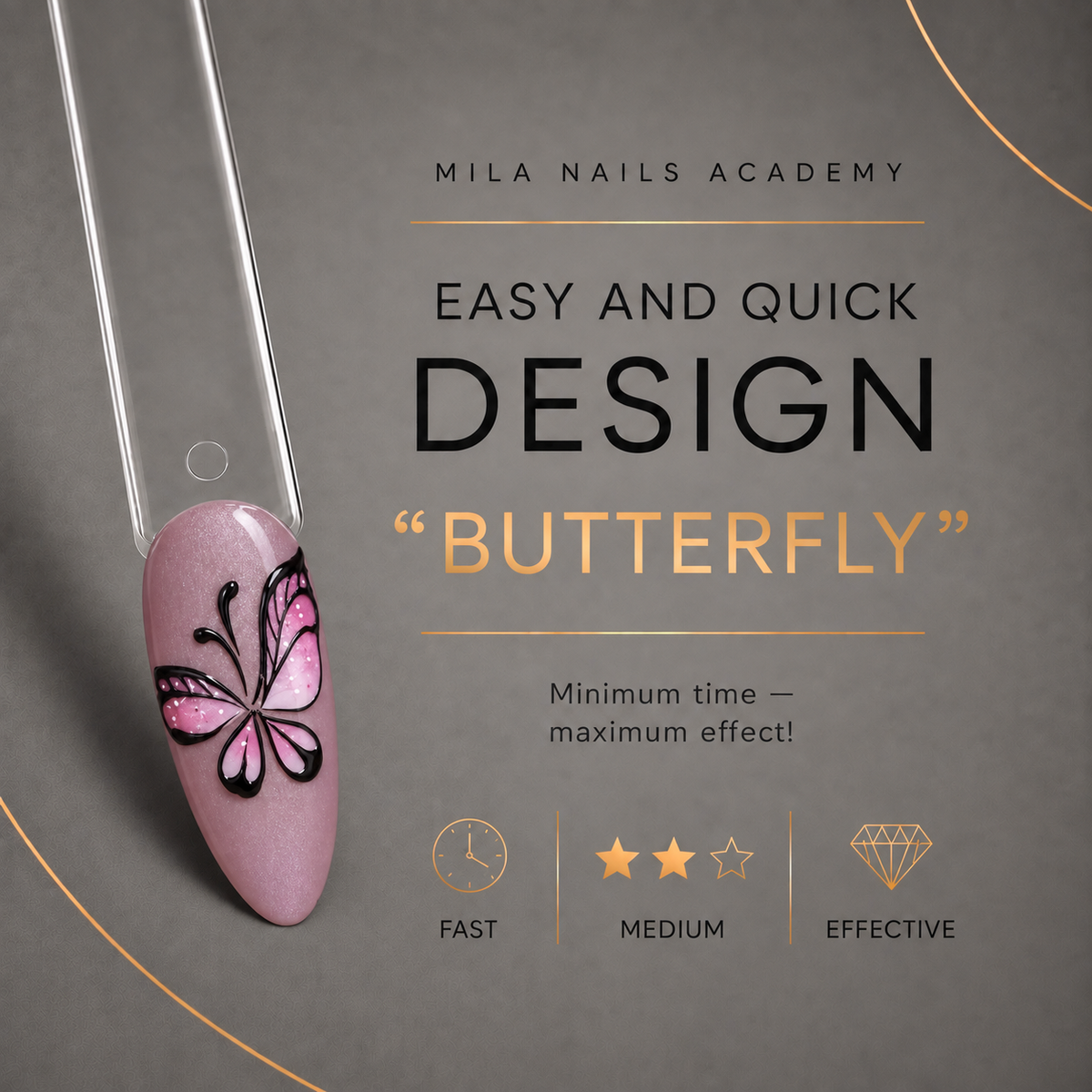 Nail Design “BUTTERFLY” — Masterclass
